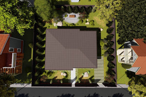 One Story Steel Frame House With 3 Bedrooms Model 120-083 - house roof thumbnail