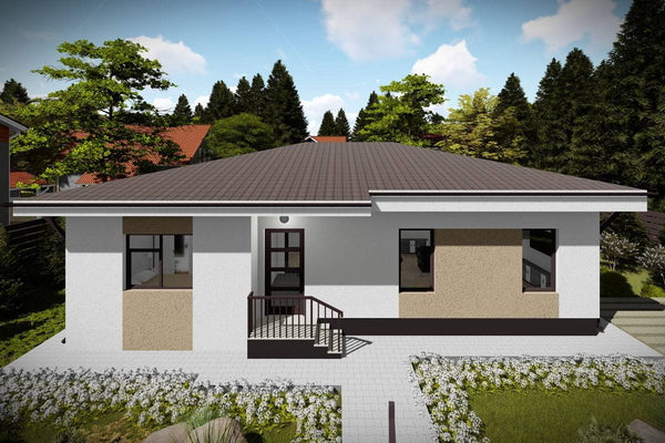 One Story Steel Frame House With 3 Bedrooms Model 120-083 - house design picture 2
