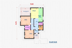 One Story Steel Frame House With 2 Bedrooms Model 122-042 - home layout thumbnail