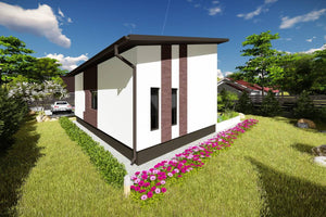 One Story Steel Frame House With 2 Bedrooms Model 122-042 - modern house design image 3 thumbnail