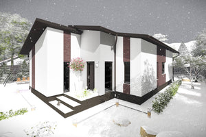 One Story Steel Frame House With 2 Bedrooms Model 122-042 - modern house design image 7 thumbnail