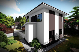 2 Story Steel Frame House With 2 Bedrooms Number 123-076 - house exterior design image 3 thumbnail