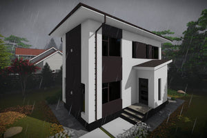 2 Story Steel Frame House With 2 Bedrooms Number 123-076 - house exterior design image 5 thumbnail