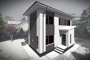 2 Story Steel Frame House With 2 Bedrooms Number 123-076 - house exterior design image 6 thumbnail
