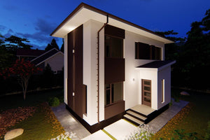 2 Story Steel Frame House With 2 Bedrooms Number 123-076 - house exterior design image 7 thumbnail