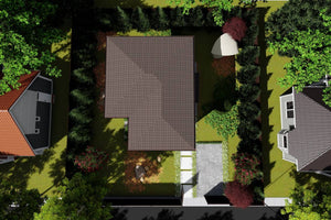 2 Story Steel Frame House With 2 Bedrooms Number 123-076 - house roof thumbnail
