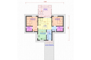 1 Story Steel Frame House With 2 Bedrooms Model 124-037 - home layout thumbnail