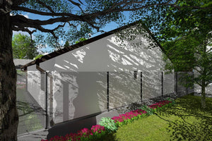 Single Story Steel Frame House With 2 Bedrooms Model 130-036 - home exterior design image 5 thumbnail