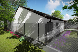 Single Story Steel Frame House With 2 Bedrooms Model 130-036 - home exterior design image 6 thumbnail