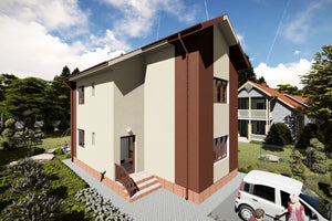 Two Story Steel Frame House With 4 Bedrooms Model 130-088 - house design image 10 thumbnail
