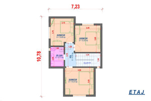 Two Story Steel Frame House With 4 Bedrooms Model 130-088 - house plan 2 thumbnail