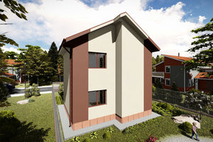 Two Story Steel Frame House With 4 Bedrooms Model 130-088 - house design image 3 thumbnail
