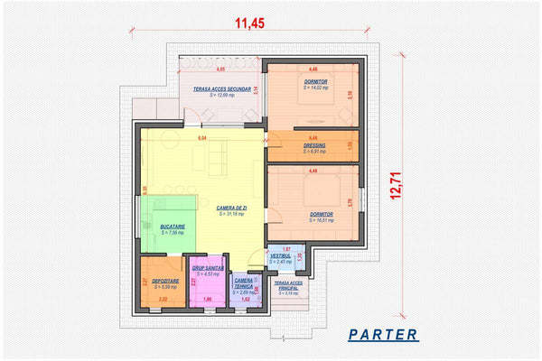 Two Story Steel Frame House With 4 Bedrooms Model 130-088 - house floor plan