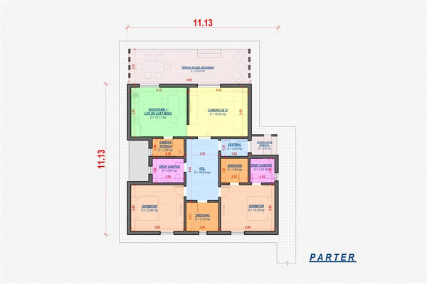 One Story Steel Frame House With 2 Bedrooms Model 134-031 - home layout