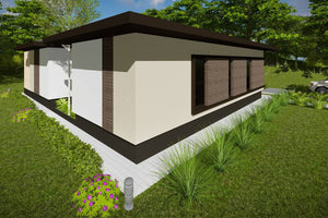 One Story Steel Frame House With 2 Bedrooms Model 134-031 - house exterior design image 4 thumbnail