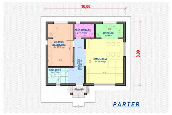 2 Story Steel Frame House With 3 Bedrooms Model 135-013 - house floor plan