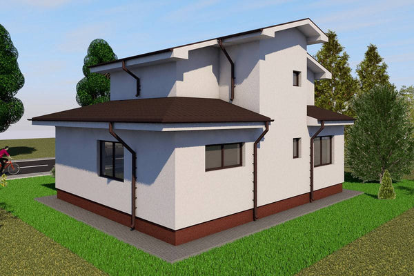 2 Story Steel Frame House With 3 Bedrooms Model 135-013 - house design image 3