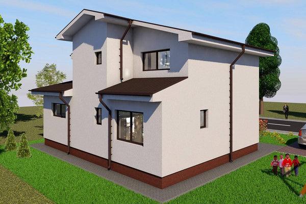 2 Story Steel Frame House With 3 Bedrooms Model 135-013 - house design image 4