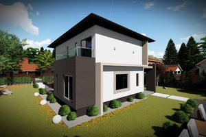 2 Story Steel Frame House With 2 Bedrooms Number 139-074 - modern house design image 3 thumbnail