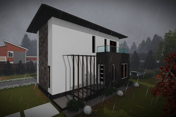 2 Story Steel Frame House With 2 Bedrooms Number 139-074 - modern house design image 5