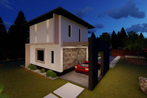 2 Story Steel Frame House With 2 Bedrooms Number 139-074 - modern house design image 7 thumbnail