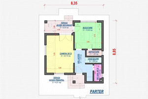 Two Storey Steel Frame House With 2 Bedrooms Model 141-001 - house floor design thumbnail