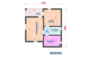 Two Storey Steel Frame House With 2 Bedrooms Model 141-001 - house floor design 2 thumbnail