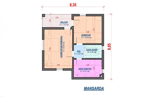 Two Storey Steel Frame House With 2 Bedrooms Model 141-001 - house floor design 2