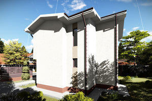 2 Story Steel Frame House With 3 Bedrooms Model 141-087 - modern exterior house image 4 thumbnail