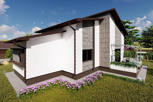 One Story Steel Frame House With 3 Bedrooms Number 144-046 - modern home exterior picture 2 thumbnail