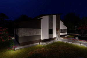 One Story Steel Frame House With 3 Bedrooms Number 144-046 - modern home exterior picture 7 thumbnail