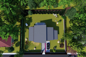 One Story Steel Frame House With 3 Bedrooms Number 144-046 - house roof thumbnail