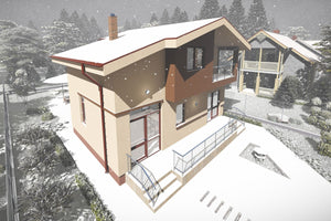 2 Storey Steel Frame House With Three Bedrooms Model 147-089 - modern exterior home image 10 thumbnail