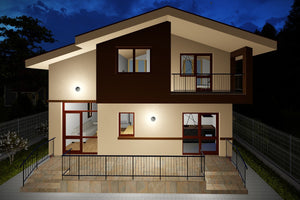 2 Storey Steel Frame House With Three Bedrooms Model 147-089 - modern exterior home image 9 thumbnail