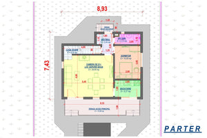 2 Storey Steel Frame House With Three Bedrooms Model 147-089 - modern house plan thumbnail