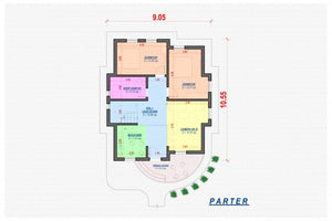 Two Storey Steel Frame House With 4 Bedrooms Model 148-022 - house floor plan thumbnail