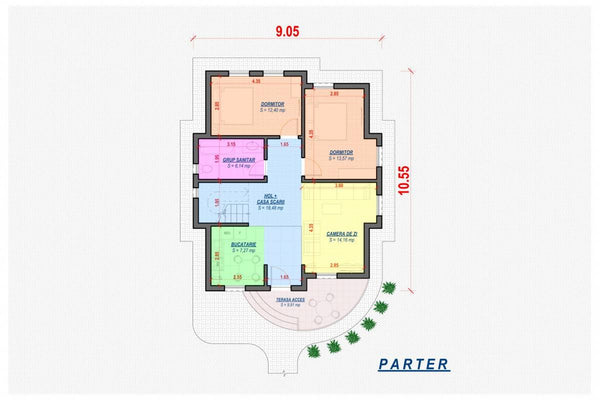 Two Storey Steel Frame House With 4 Bedrooms Model 148-022 - house floor plan