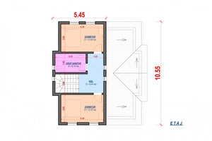 Two Storey Steel Frame House With 4 Bedrooms Model 148-022 - house floor plan 2 thumbnail
