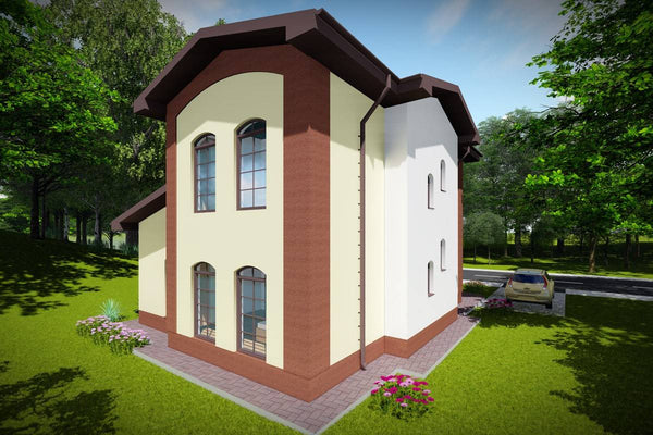 Two Storey Steel Frame House With 4 Bedrooms Model 148-022 - house exterior image 4