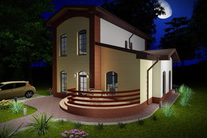 Two Storey Steel Frame House With 4 Bedrooms Model 148-022 - house exterior image 5 thumbnail