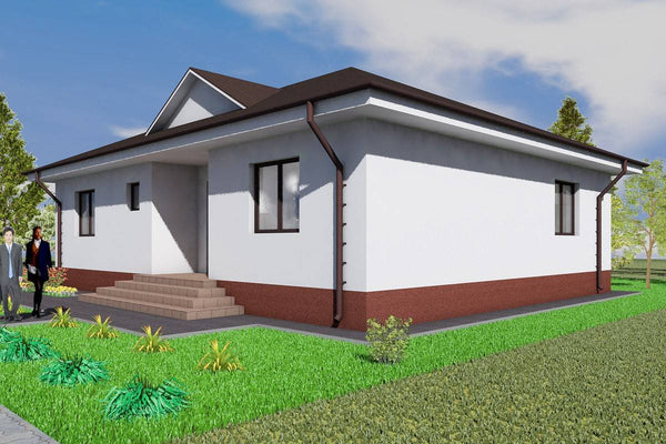 1 Story Steel Frame House With Two Bedrooms Number 161-008 - home exterior design picture 9