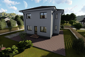 Two Storey Steel Frame House With 4 Bedrooms Model 162-092 - house exterior design image 10 thumbnail