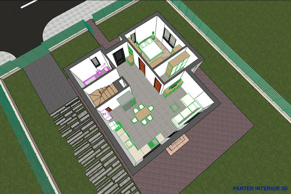 Two Storey Steel Frame House With 4 Bedrooms Model 162-092 - home design 3d 3
