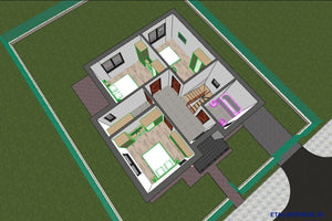 Two Storey Steel Frame House With 4 Bedrooms Model 162-092 - home design 3d 2 thumbnail