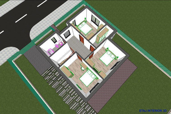 Two Storey Steel Frame House With 4 Bedrooms Model 162-092 - home design 3d 4