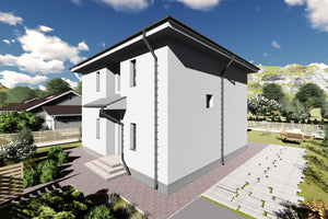 Two Storey Steel Frame House With 4 Bedrooms Model 162-092 - house exterior design image 4 thumbnail