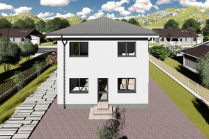Two Storey Steel Frame House With 4 Bedrooms Model 162-092 - house exterior design image 5 thumbnail