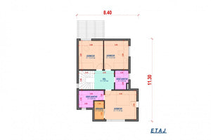 2 Storey Steel Frame House With Three Bedrooms Model 167-023 - house floor design 2 thumbnail