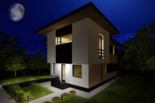 2 Storey Steel Frame House With Three Bedrooms Model 167-023 - home exterior design image 5