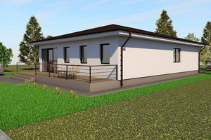 Single Story Steel Frame House With 2 Bedrooms Model 174-012 - house exterior picture 7 thumbnail